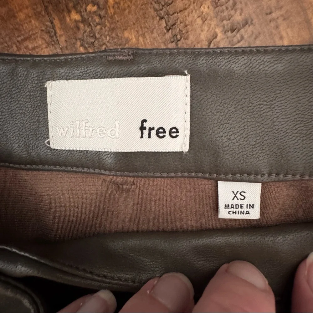 WILFRED FREE‎ Faux Leather Mini Wrap Skirt